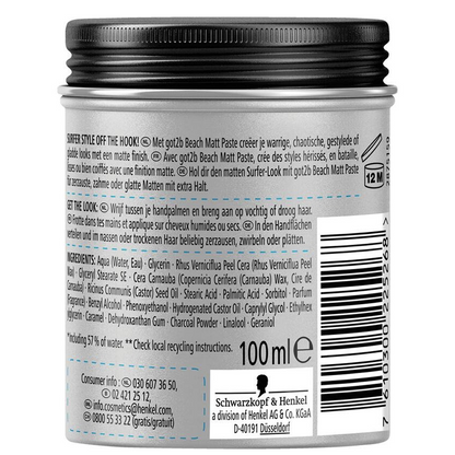 Schwarzkopf  Got2b Beach Matt Styling Paste 100ml