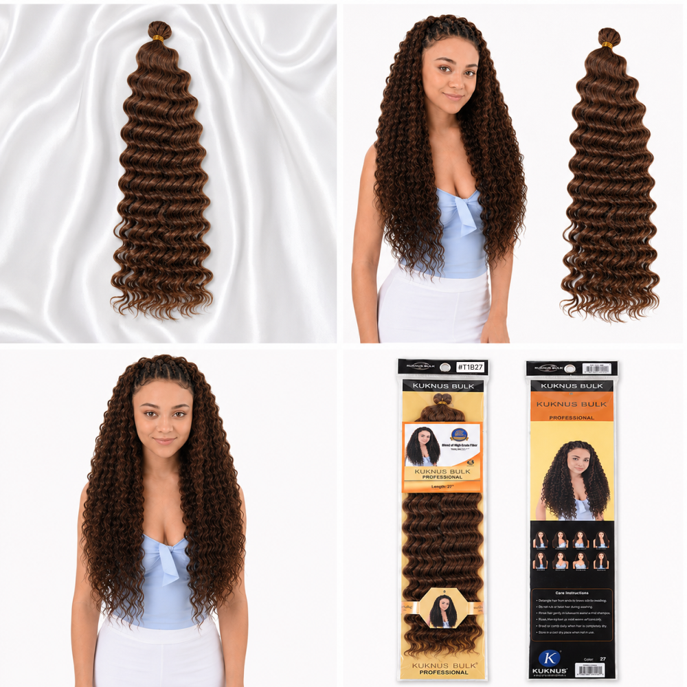 Kuknus Style Deep Twist Bulk Synthetic Braiding Hair
