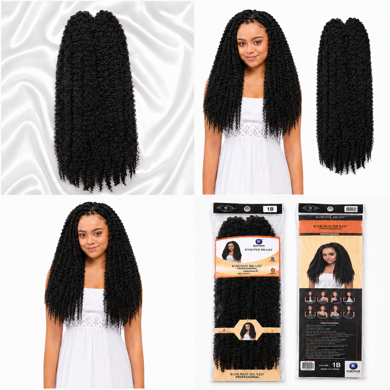 Kuknus Style Marley Braid Bulk Synthetic Braiding Hair 20