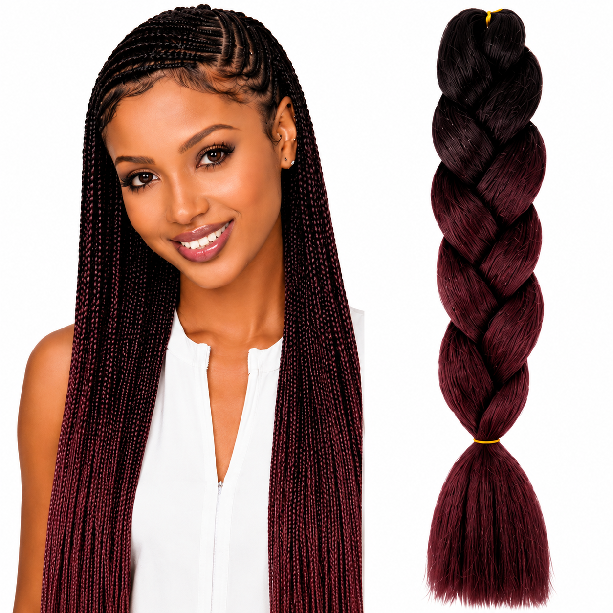 X-Pression Ultra Braids Non-Stretched Kanekalon Braiding Hair 82"