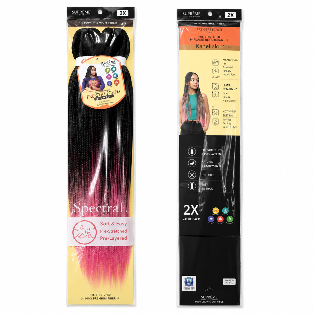 Kuknus Braids 2x Value Pack Pre-Stretched 26"