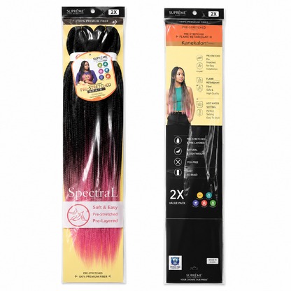 Kuknus Braids 2x Value Pack Pre-Stretched 26"