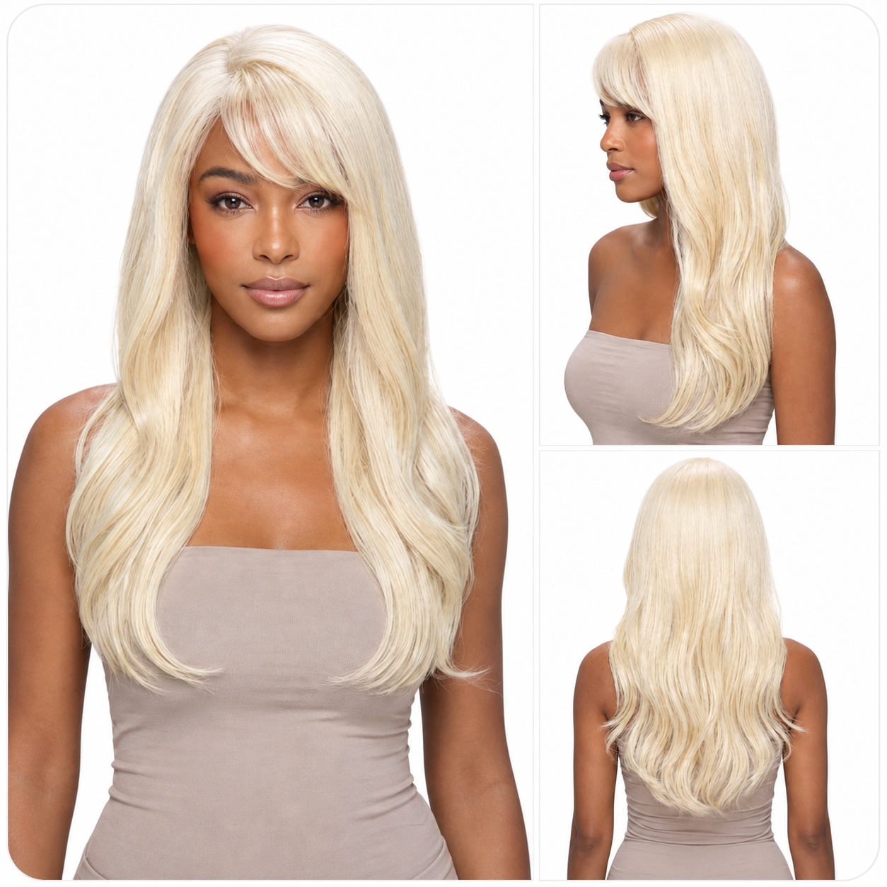 Kuknus Lace Komal Synthetic Lace Front Wig with Side Bangs