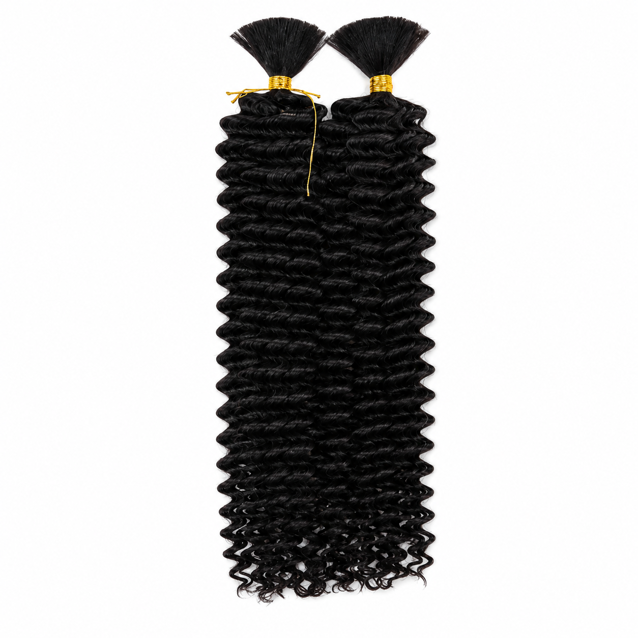 Kuknus Human Hair Blend Boho Water Wave Bulk 22"