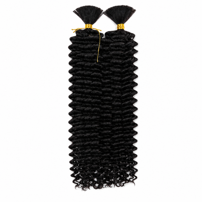 Kuknus Human Hair Blend Boho Water Wave Bulk 22"