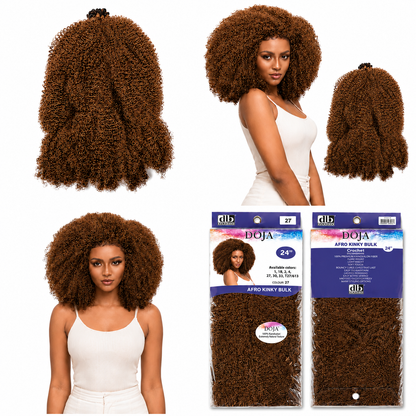 Darbro Doja Style Afro kinky bulk Synthetic Hair 24