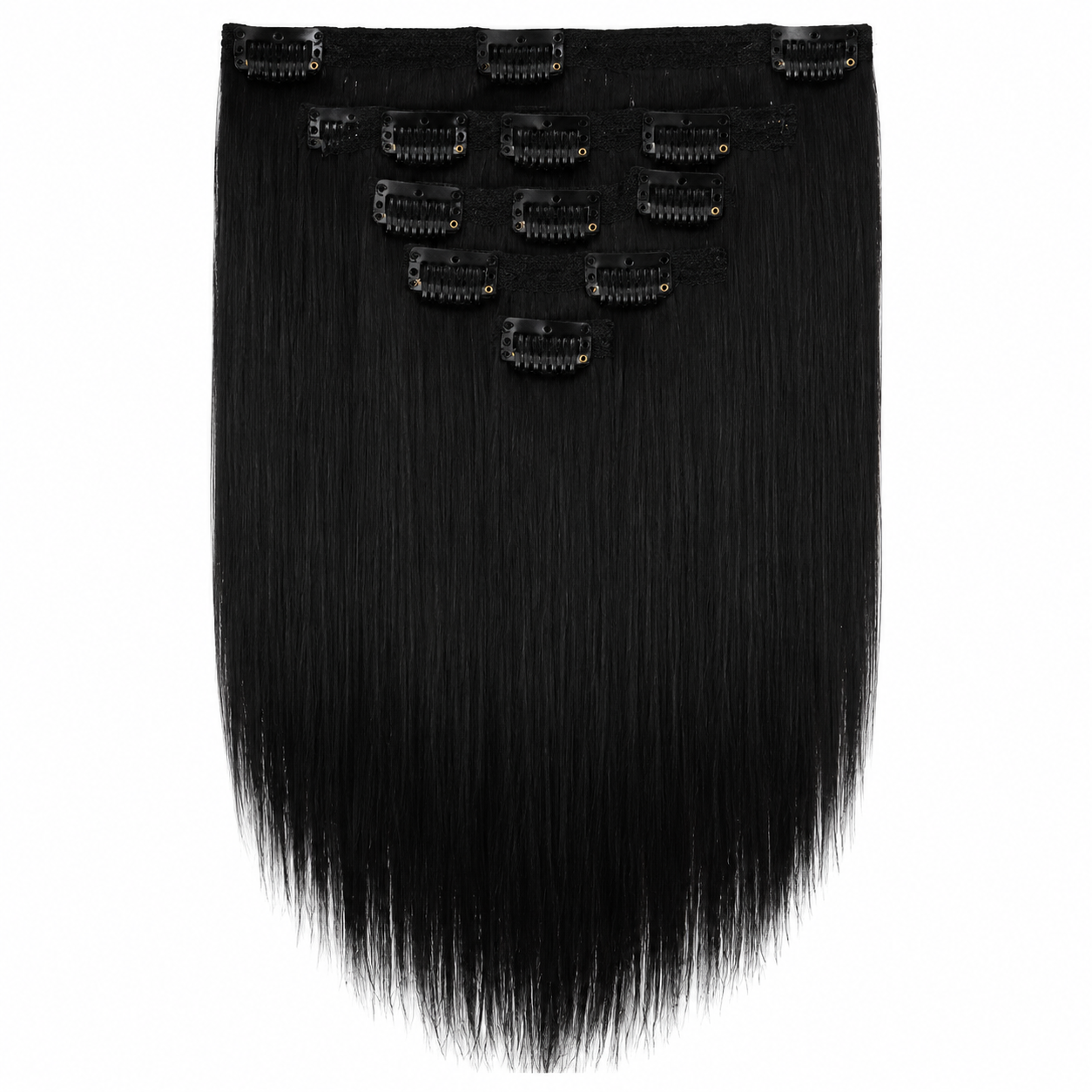 Kuknus Euro Clip-In Straight Synthetic Hair Extensions 18"