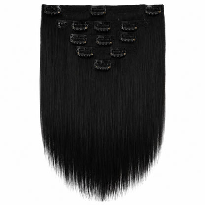 Kuknus Euro Clip-In Straight Synthetic Hair Extensions 18"