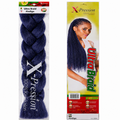 X-Pression Ultra Braids Non-Stretched Kanekalon Braiding Hair 82"