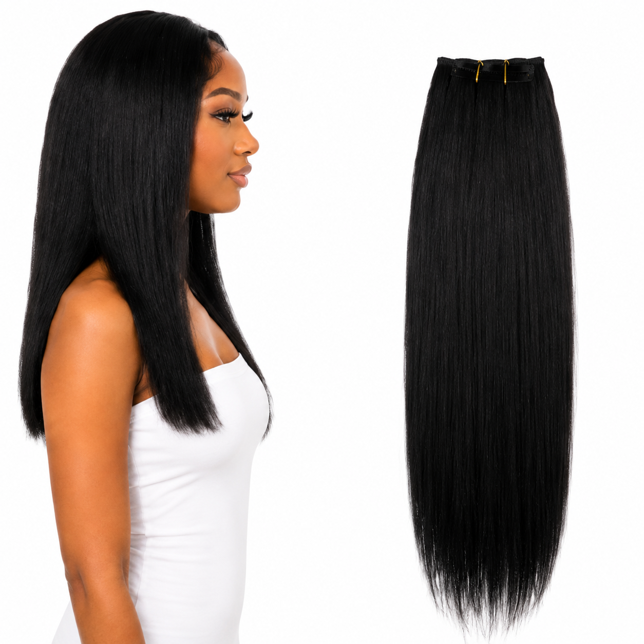 Ei Luxury 100% Human Hair 7 Pcs Clip-in Extensions 18"