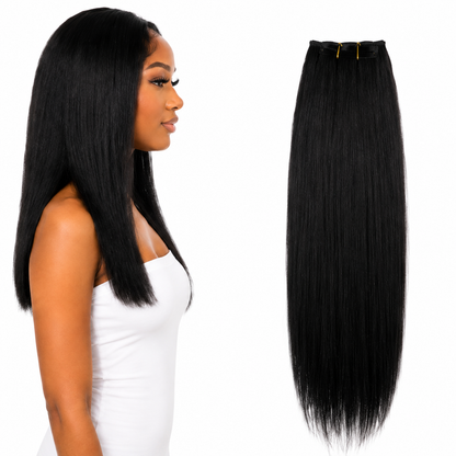 Ei Luxury 100% Human Hair 7 Pcs Clip-in Extensions 18"