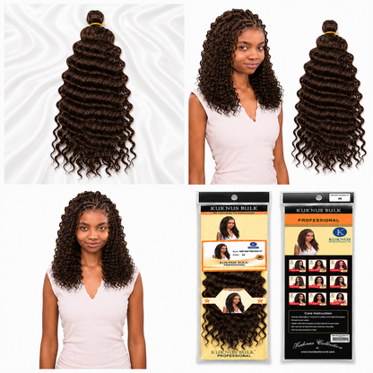 Kuknus Baby Deep Twist Bulk Synthetic Braids Hair 14"
