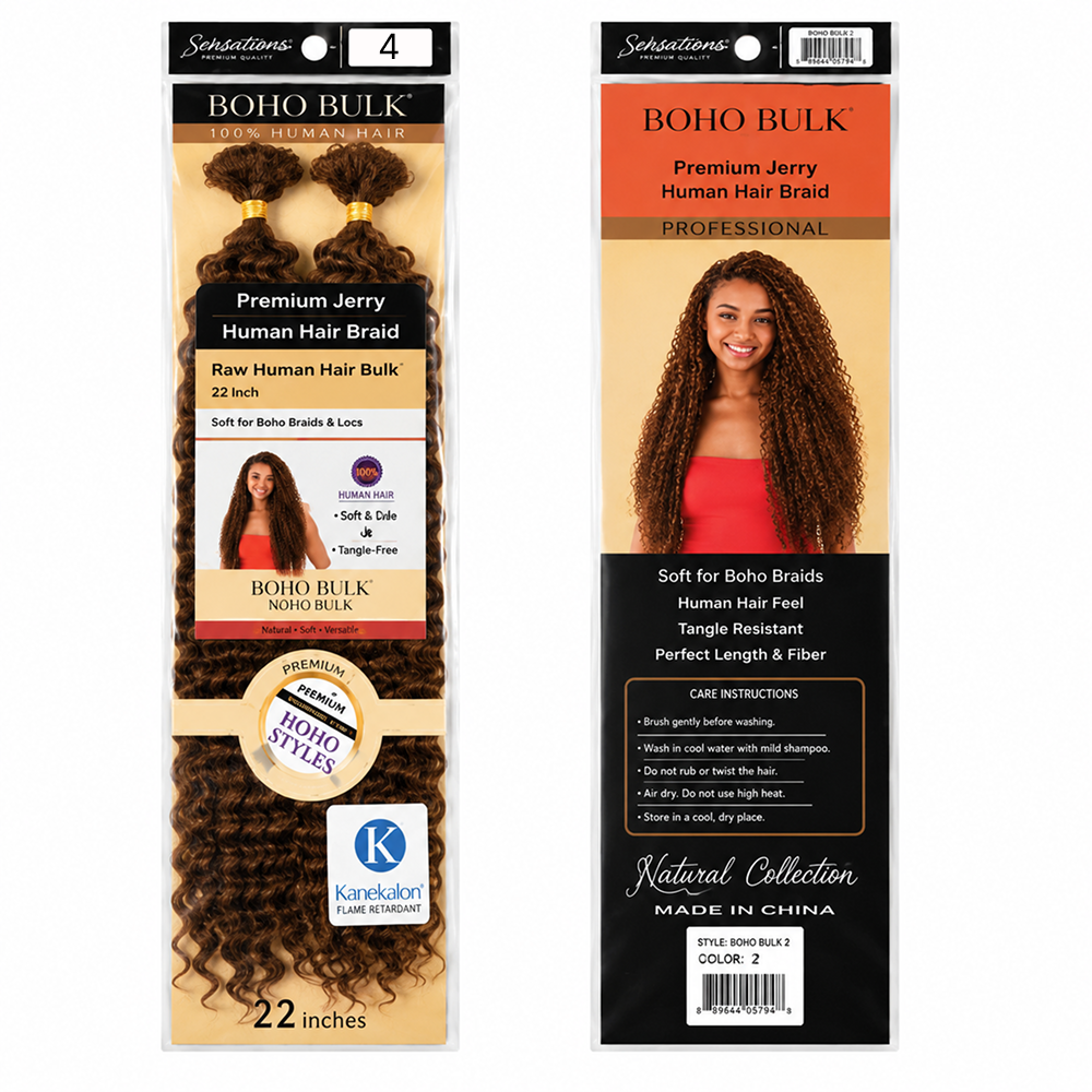 Kuknus Style Boho Water Wave Bulk Human Braiding Hair
