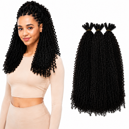 Kuknus Style Pre Streched Popp-In-Twist Bulk Synthetic Hair