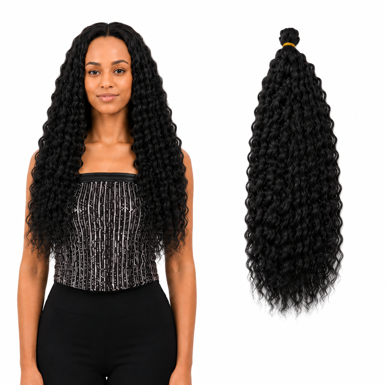 Kuknus Brazilian Bulk Synthetic Braids Hair 20"
