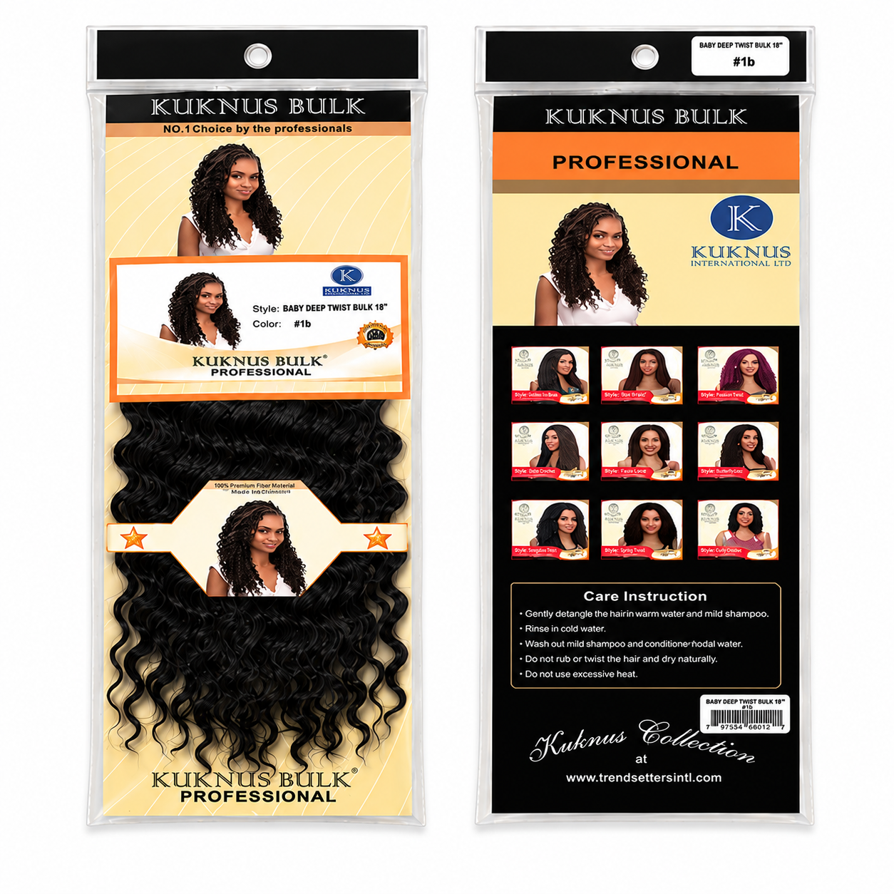 Kuknus Baby Deep Twist Bulk Synthetic Braiding Hair