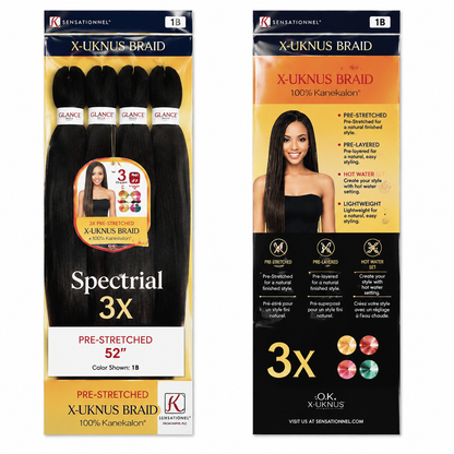 Kuknus Braids 3X Value Pack Pre-Stretched 16"