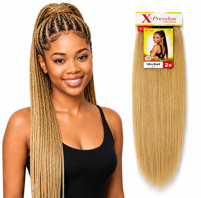 X-Pression Pre-Stretched Braiding Hair 2X Pack, 24"