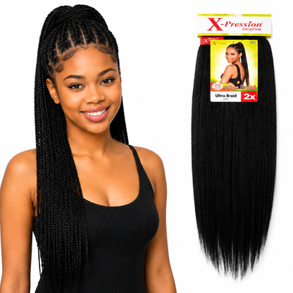 X-Pression Pre-Stretched Braiding Hair 2X Pack, 24"