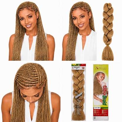 X-Pression Ultra Braids Non-Stretched Kanekalon Braiding Hair 82"