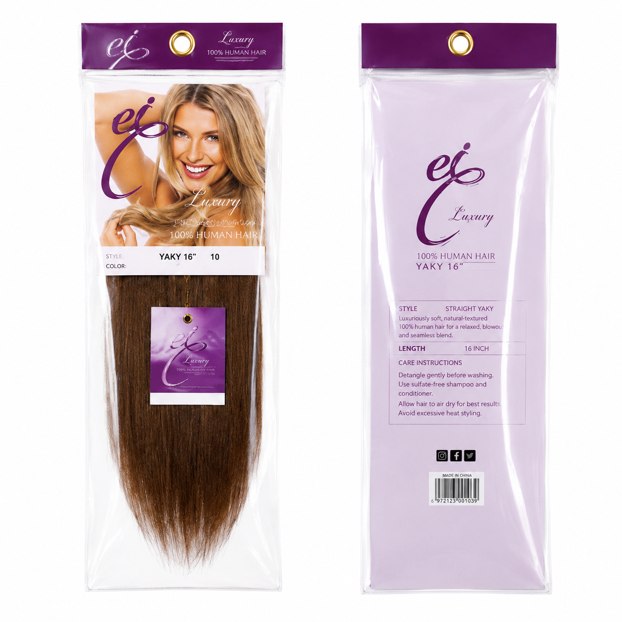 Ei Luxury 100% Unprocessed Virgin human hair Clip-in