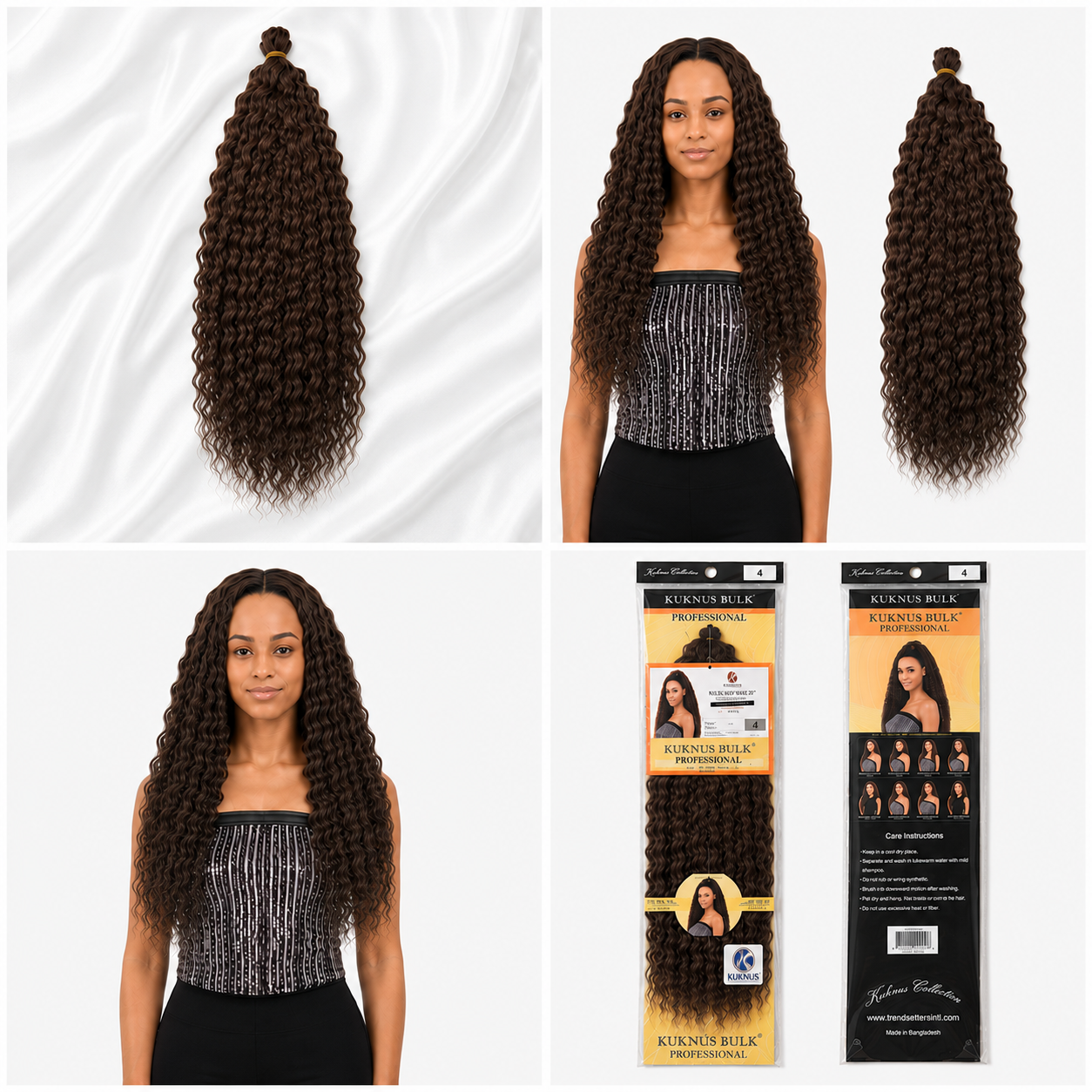 Kuknus Brazilian Bulk Synthetic Braids Hair 20"