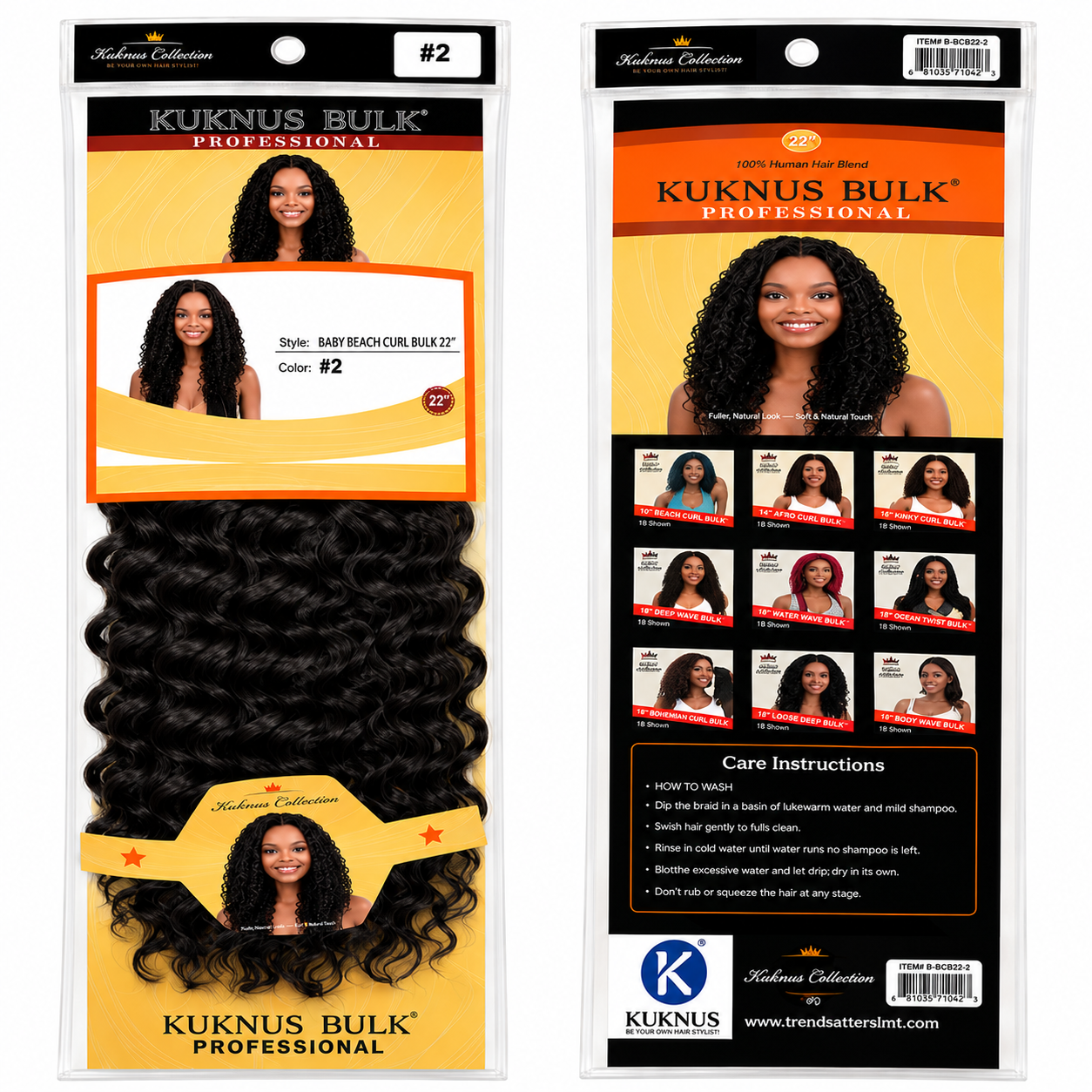 Kuknus Baby Beach Curl Bulk Synthetic Braiding Hair