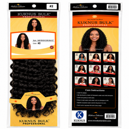 Kuknus Baby Beach Curl Bulk Synthetic Braiding Hair