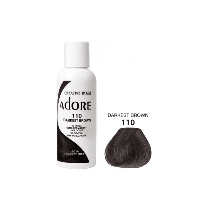 Adore Semi Permanent Hair Color #110 Darkest Brown 118ml