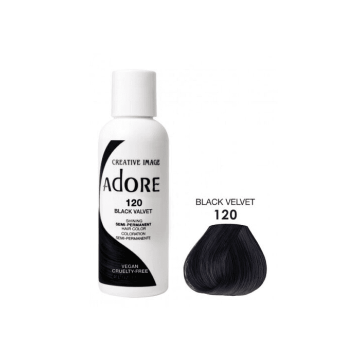 Adore Semi Permanent Hair Color #120 Black Velvet 118ml