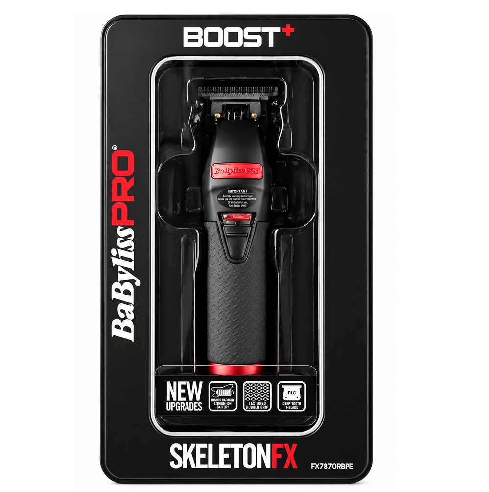 Babyliss SkeletonFX Boost+ Matte Red &amp; Black Trimmer Black Grip
