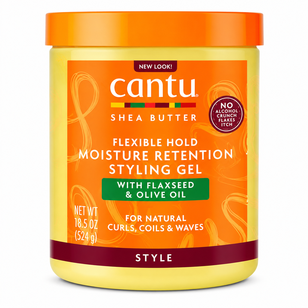 Cantu Maximum Hold Moisture Retention Flaxseed &amp; Olive Oil Styling Gel 524g
