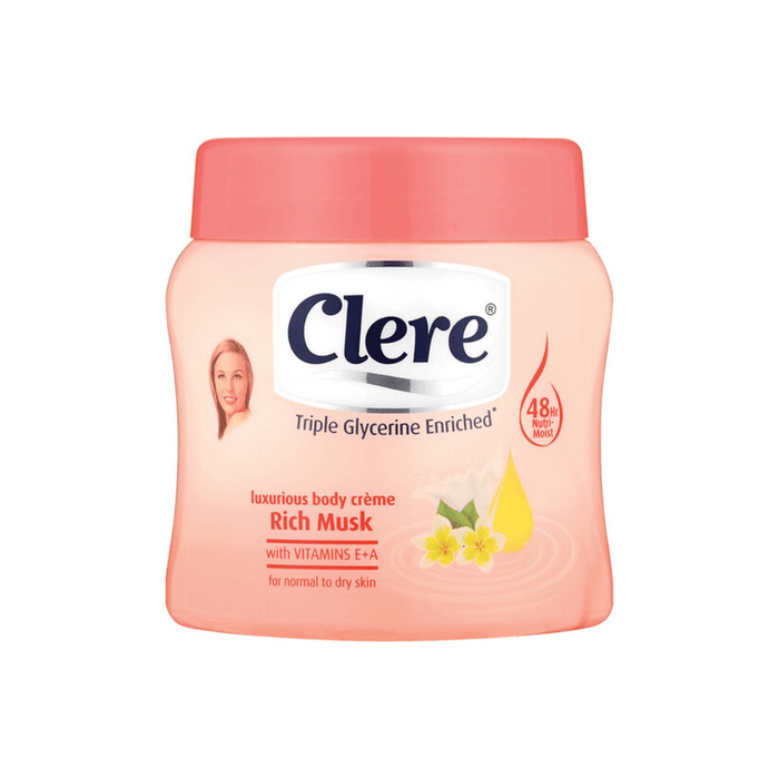 Clere Triple Glycerine Enriched Rich Musk Body Creme 500ml