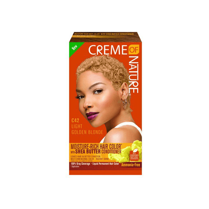 Creme of Nature Moisture Rich Hair Color Kit #C42-Light Golden Blonde