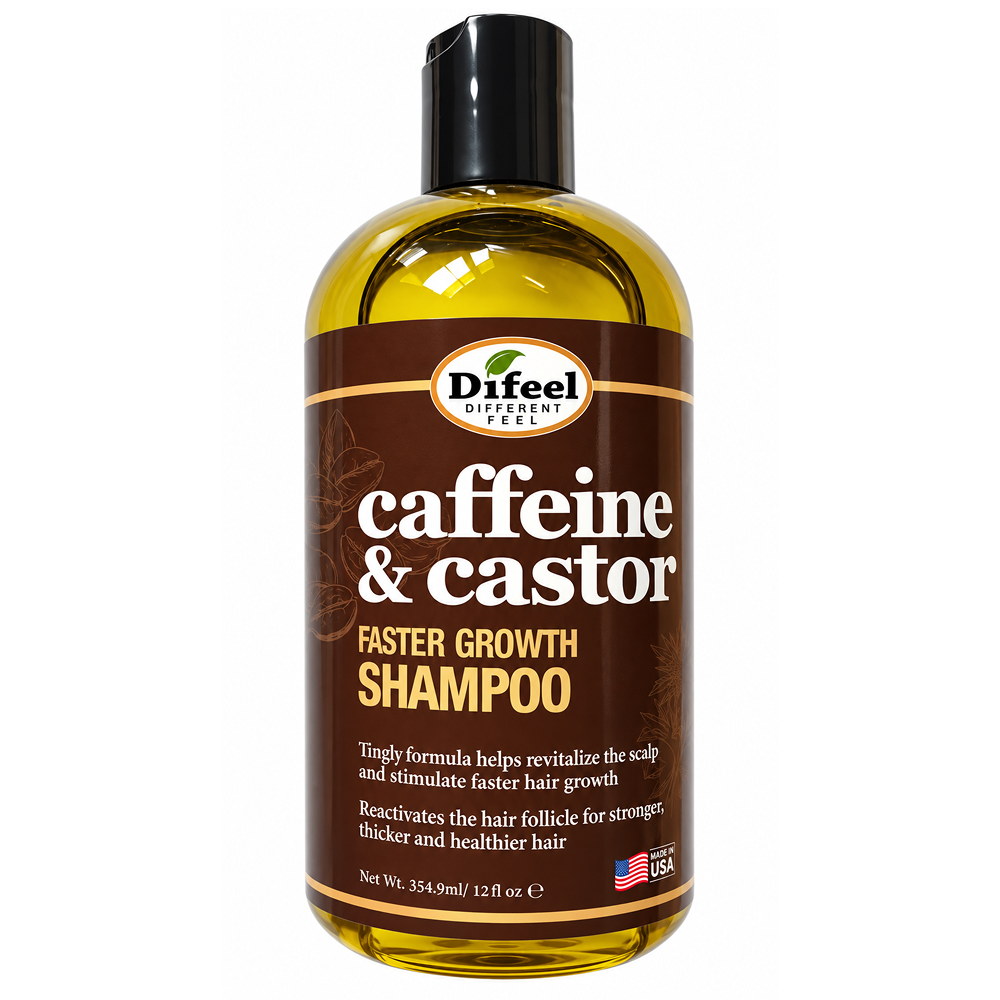 Difeel Caffeine and Castor Faster Hair Growth Shampoo 12oz