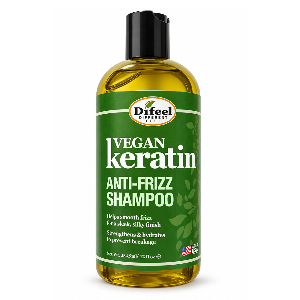 Difeel Vegan Keratin Anti-Frizz Shampoo 12oz