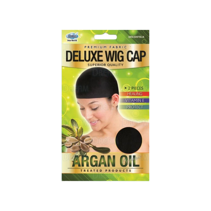 Dream World Argan Oil Premium Fabric Deluxe Wig Cap 2pcs