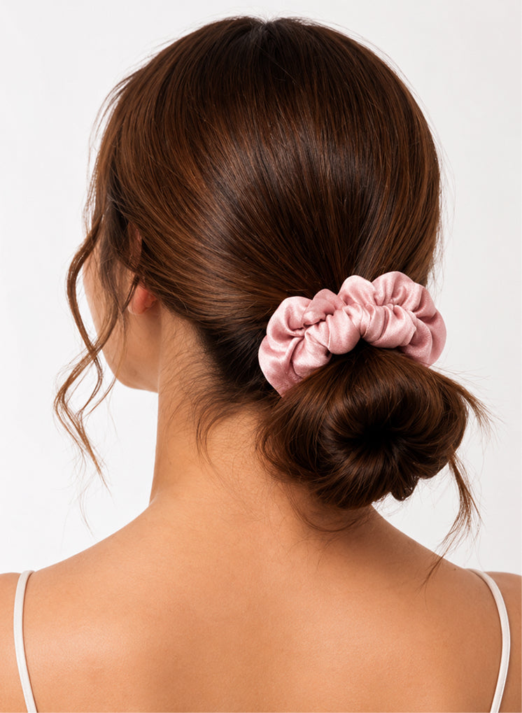 Silk Satin Scrunchie Set- 5 Pack Hair Ties.