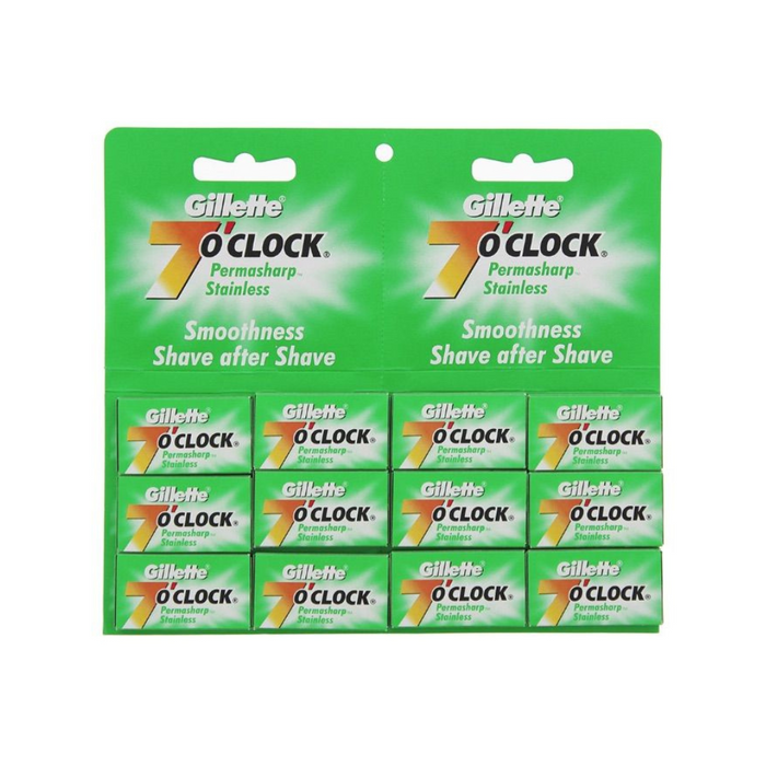 Gillette 7'O Clock Double Edge Razor Blades (12X5) Stucks