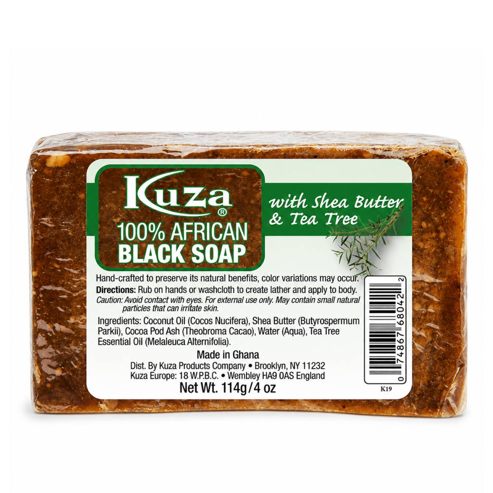 Kuza Black Soap Tea Tree 114g