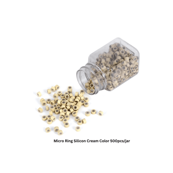 Micro Ring Silicon Cream Color 500pcs/jar