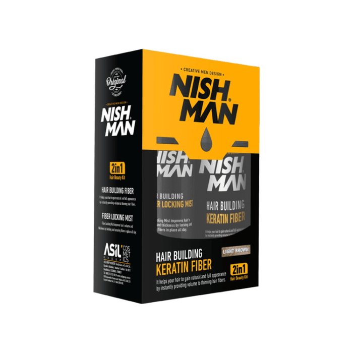 Nishman Hair Building Keratin Fiber 2in1 Dark Brown 121g