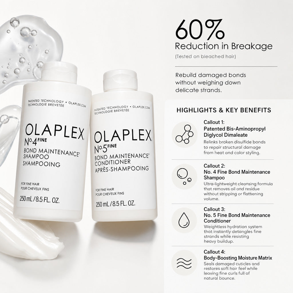 Olaplex Fine Hair Repair Set No. 4 en No. 5