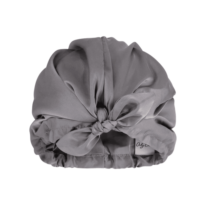 Only Curls Satin Sleep Turban - Slate Grey