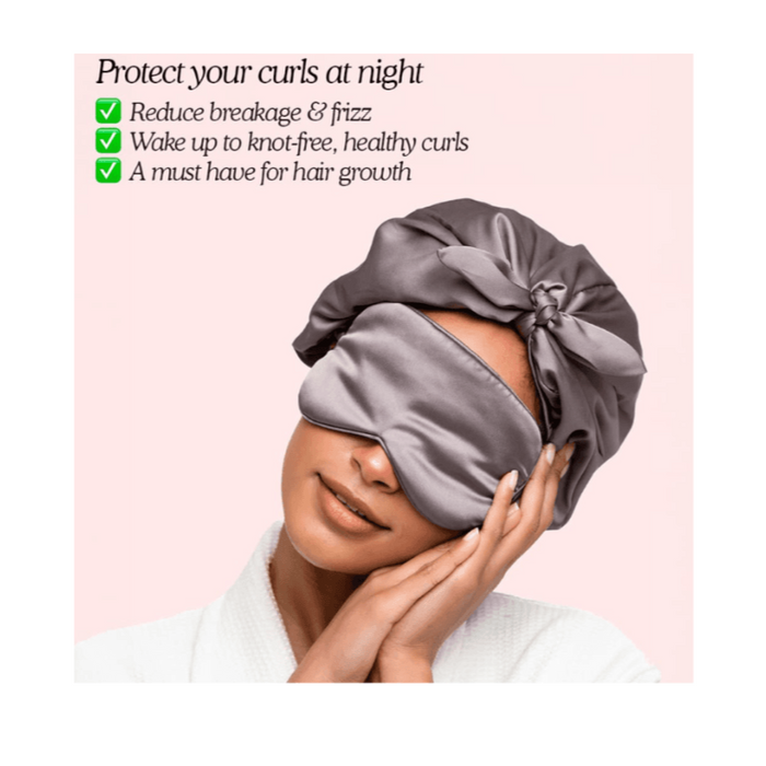 Only Curls Turban and Eye Mask Set - Dusty Rose