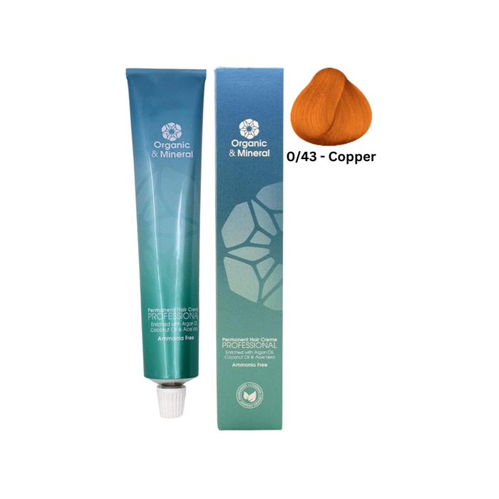 Organic & Mineral Permanent Hair Colour 120ml - 0/43 Copper