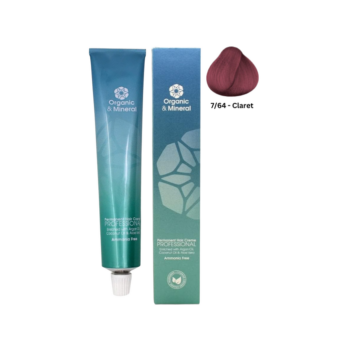 Organic & Mineral Permanent Hair Colour 120ml - 7/64 Claret