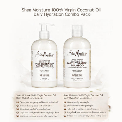 Shea Moisture 100% Virgin Coconut Oil Daily Hydration Combo Pack