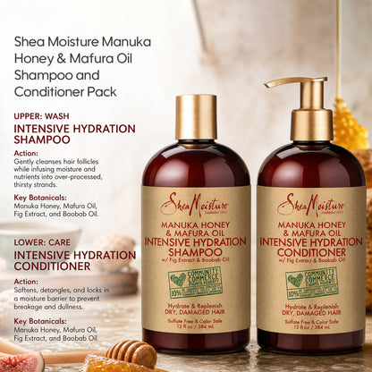 Shea Moisture Manuka Honey &amp; Mafura Oil Shampoo and Conditioner Pack