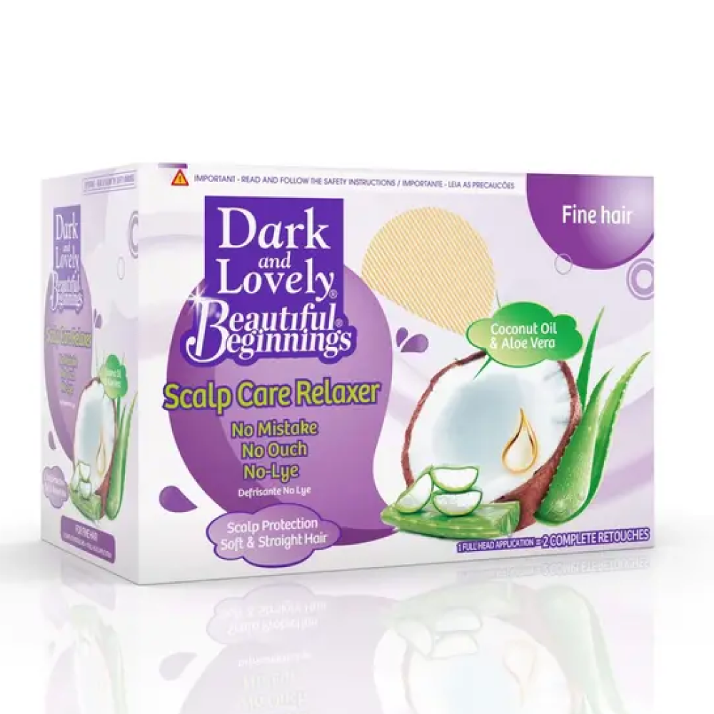 Dark &amp; Lovely Beautiful Beginnings No-Lye Relaxer Kit Fine Hair